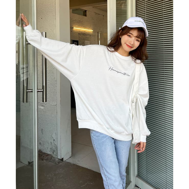 バックプリントトレーナー スウェット 裏毛[品番：ADEW0000860]｜ad  thie（アドティエ）のレディースファッション通販｜SHOPLIST（ショップリスト）