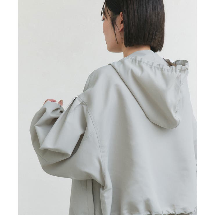 バルーンスリーブ ショート丈マウンテンパーカー | ad thie | 詳細画像38 