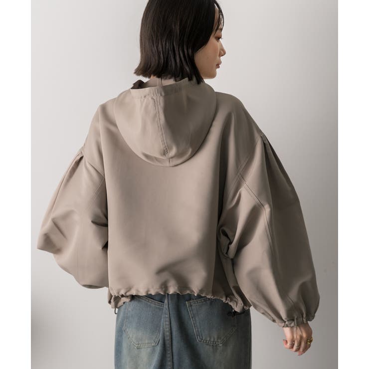 バルーンスリーブ ショート丈マウンテンパーカー | ad thie | 詳細画像57 