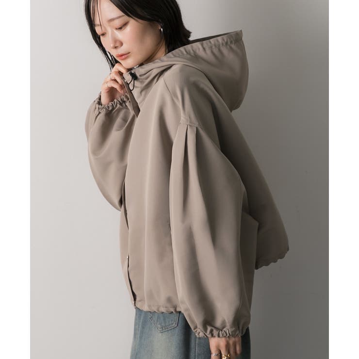 バルーンスリーブ ショート丈マウンテンパーカー | ad thie | 詳細画像59 