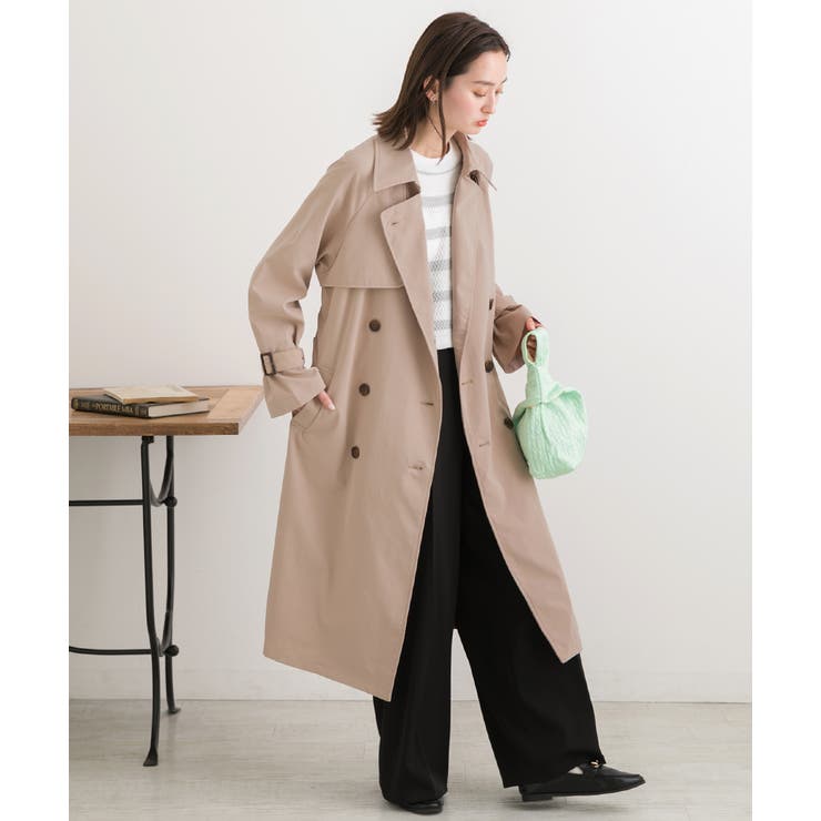 オーバーシルエット・キャンディースリーブ ステンカラートレンチコート | ad thie | 詳細画像4 