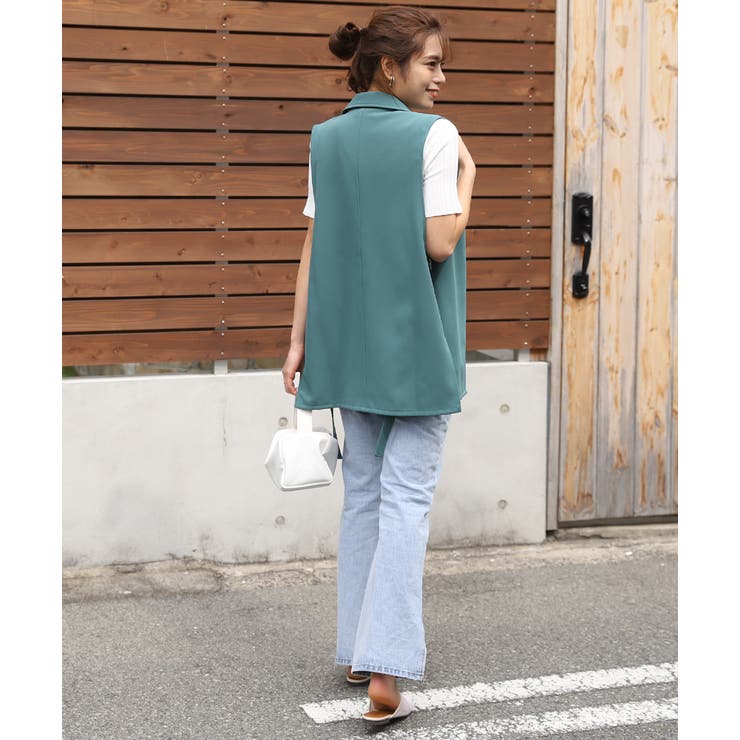 期間限定再値下げ！ebureノースリーブ ジレ Re:EDIT（リエディ）の「[2023 SUMMER COLLECTION][低身長サイズ