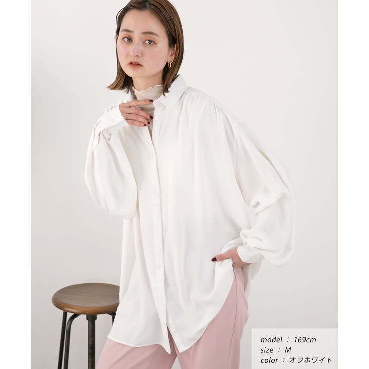 ボリュームスリーブ ビッグシャツ | ad thie | 詳細画像11 