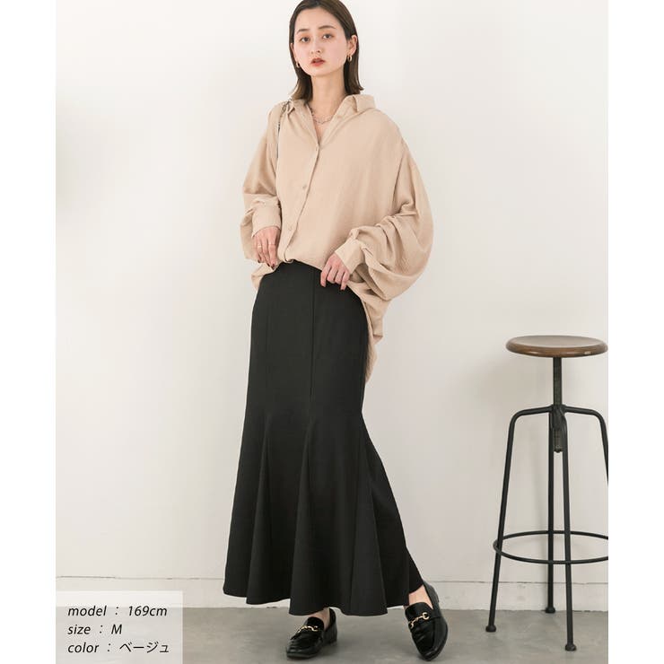 ボリュームスリーブ ビッグシャツ | ad thie | 詳細画像3 