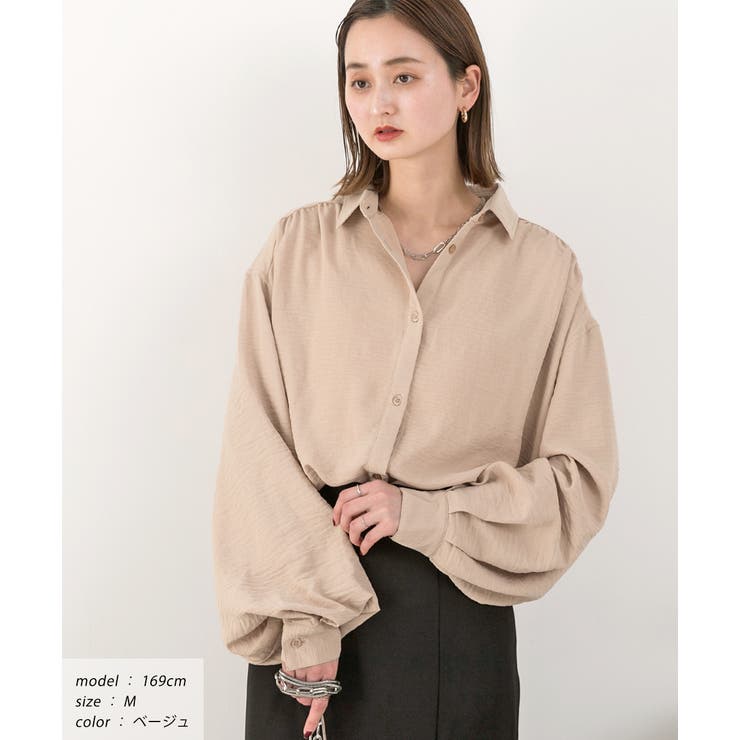 ボリュームスリーブ ビッグシャツ | ad thie | 詳細画像5 