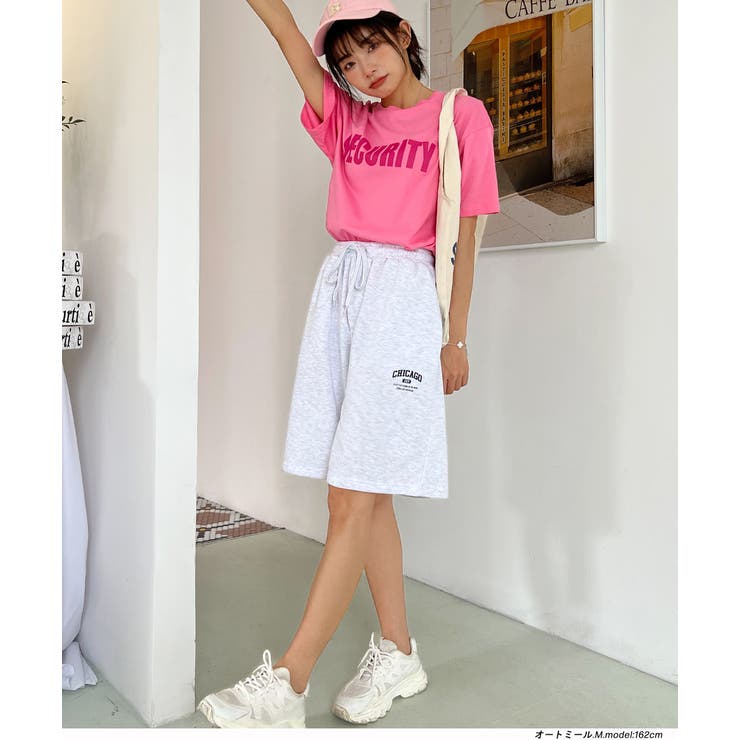 ワンポイントロゴ スエットハーフパンツ | ad thie | 詳細画像2 