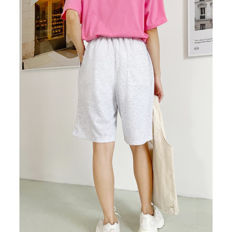 ワンポイントロゴ スエットハーフパンツ | ad thie | 詳細画像4 