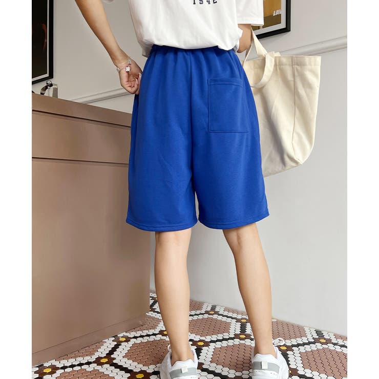 ワンポイントロゴ スエットハーフパンツ | ad thie | 詳細画像6 