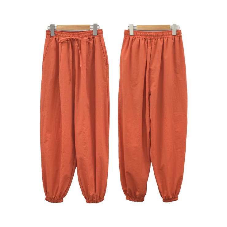 ワッシャー加工・タック ナイロンジョガーパンツ | ad thie | 詳細画像19 