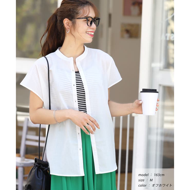 無地＆ストライプ バンドカラー | ad thie | 詳細画像10 