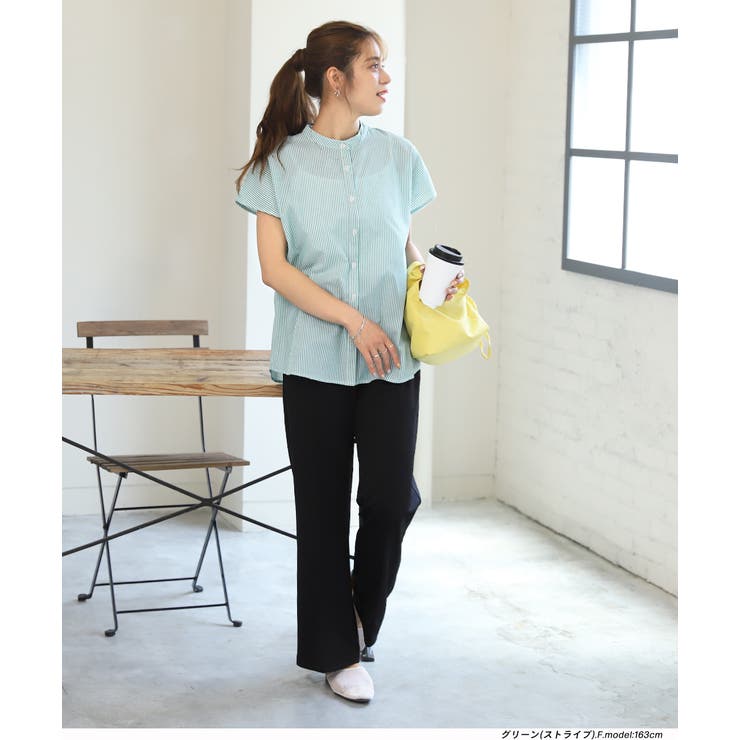 無地＆ストライプ バンドカラー | ad thie | 詳細画像15 