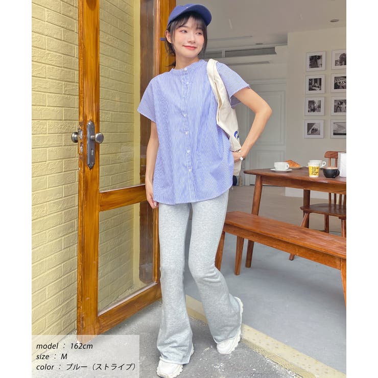 無地＆ストライプ バンドカラー | ad thie | 詳細画像3 