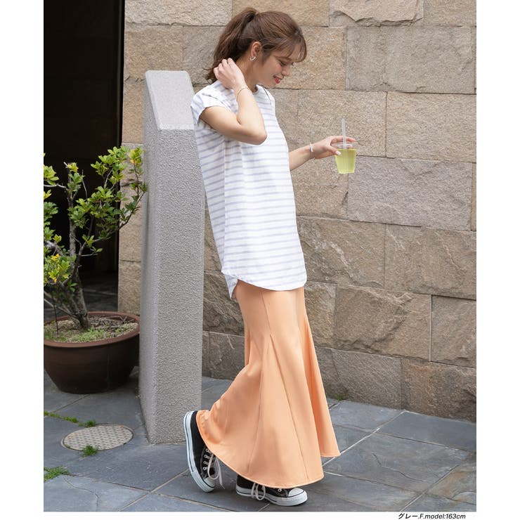 ボーダーTシャツ フレンチスリーブ クルーネック | ad thie | 詳細画像17 