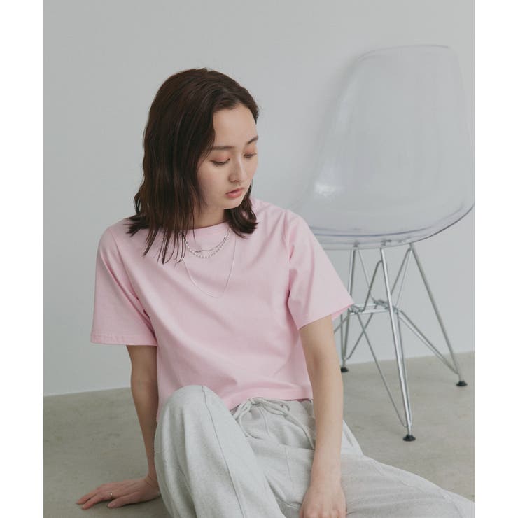 シンプル無地 ボーダー ショート丈ミニTシャツ | ad thie | 詳細画像30 