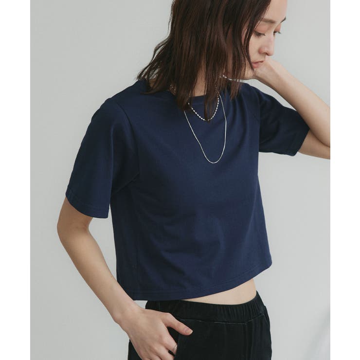 良品　ADORE アドーア　Tシャツ　カットソー　ワイドシルエット　ネイビー スムージージャージーカットソー | ADORE（アドーア） ｜【公式】通販