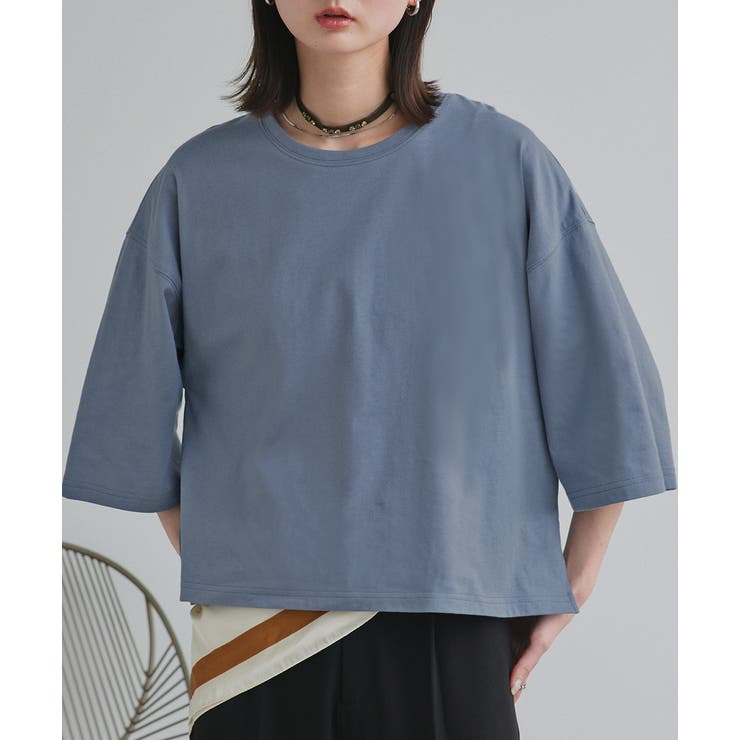 ワイドシルエット ショート丈Tシャツ | ad thie | 詳細画像57 