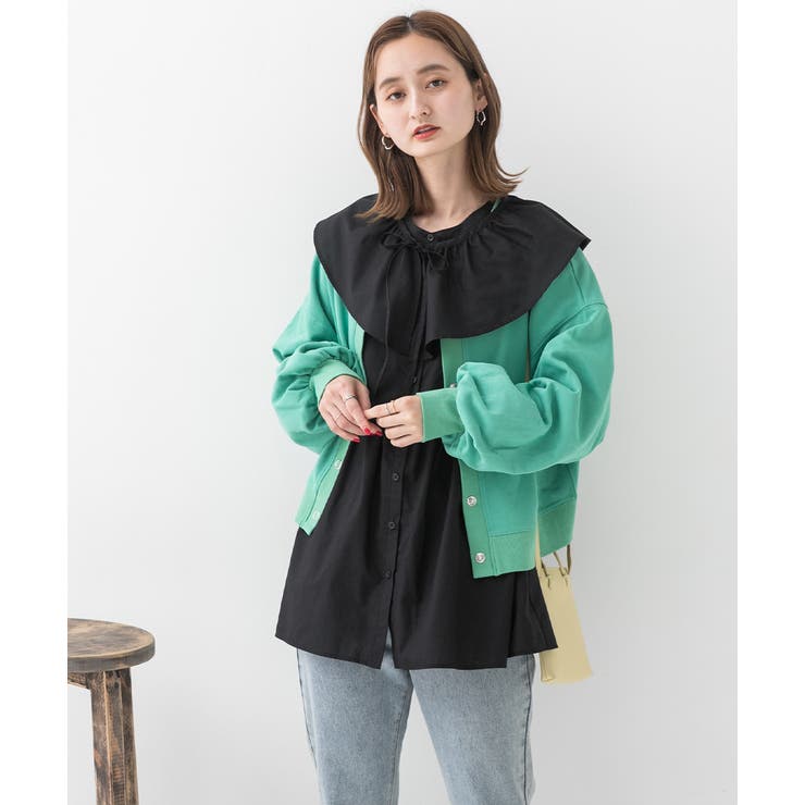 マルチWAY襟付きティアードシャツ | ad thie | 詳細画像12 