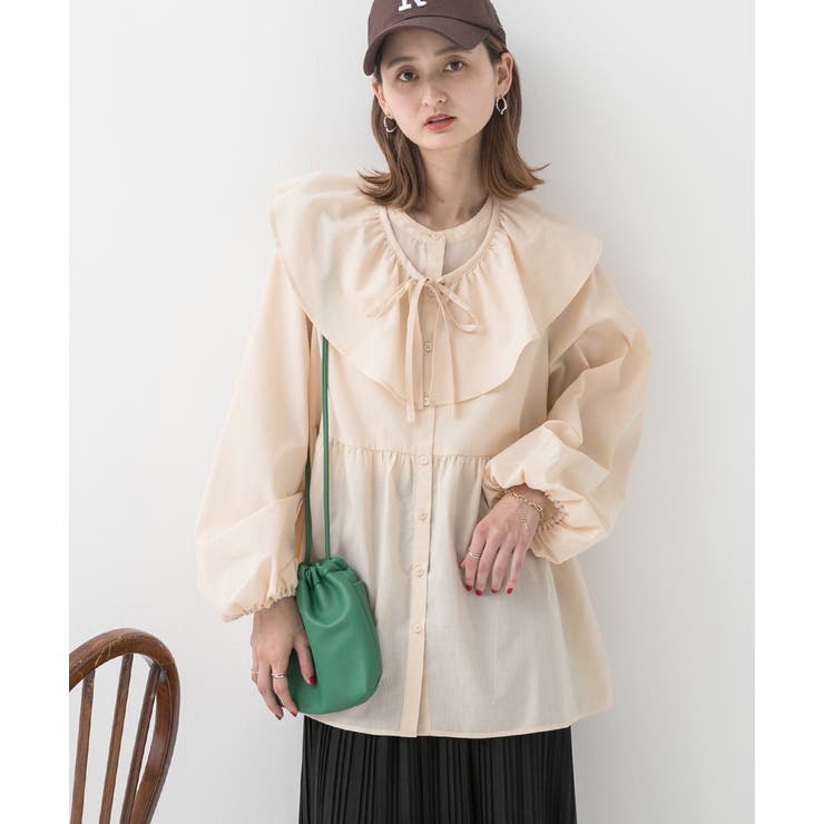 マルチWAY襟付きティアードシャツ | ad thie | 詳細画像13 