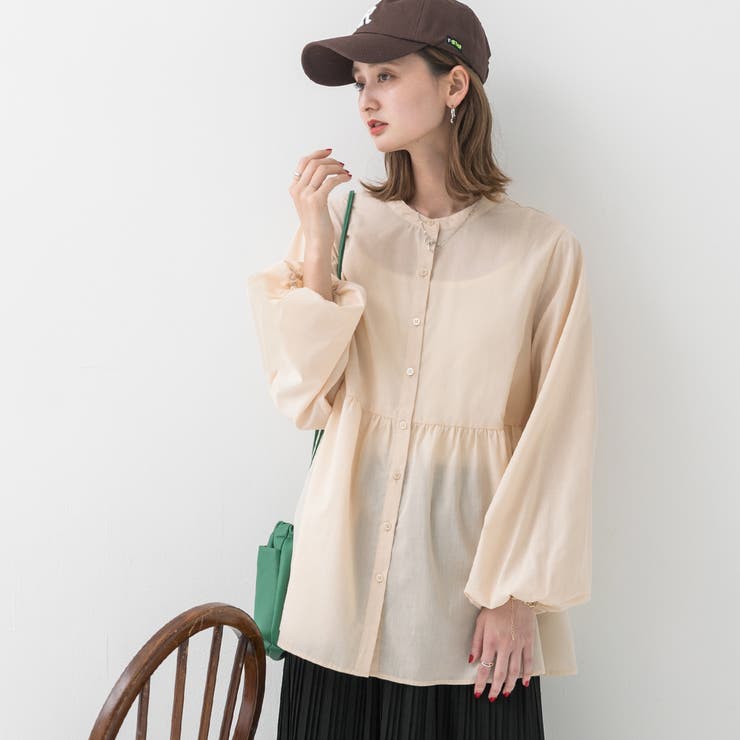 マルチWAY襟付きティアードシャツ | ad thie | 詳細画像16 