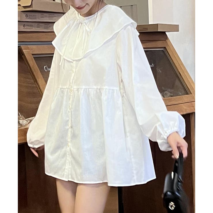 マルチWAY襟付きティアードシャツ | ad thie | 詳細画像2 