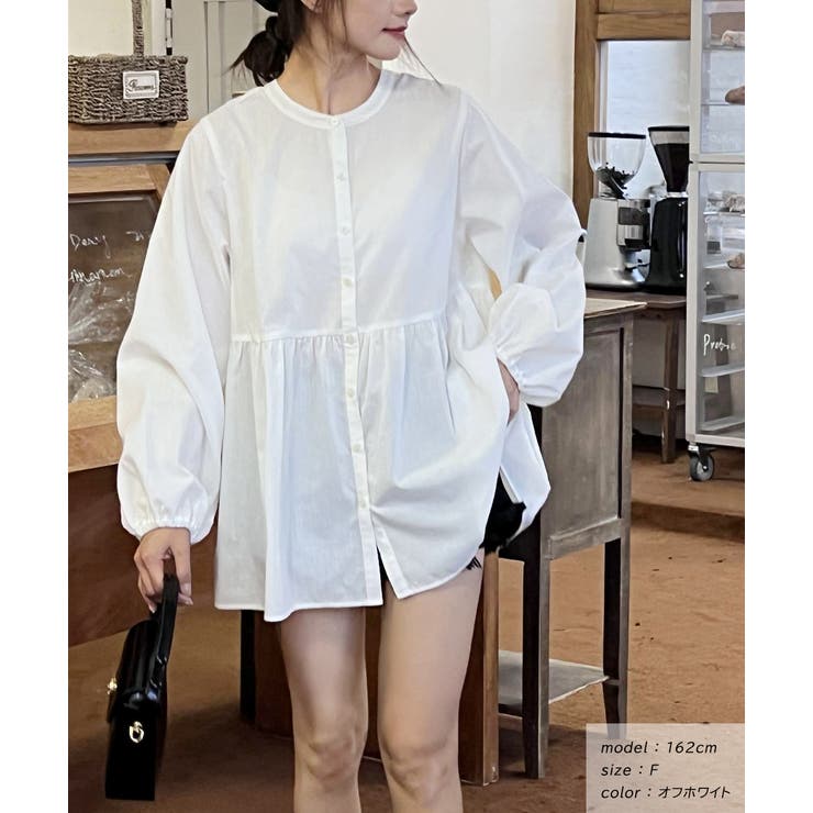 マルチWAY襟付きティアードシャツ | ad thie | 詳細画像3 