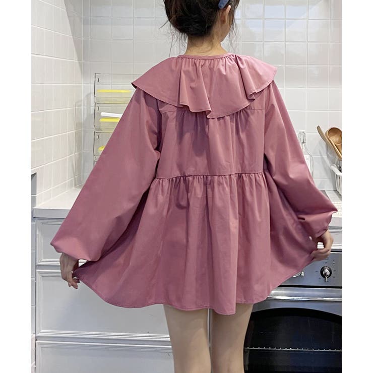 マルチWAY襟付きティアードシャツ | ad thie | 詳細画像6 