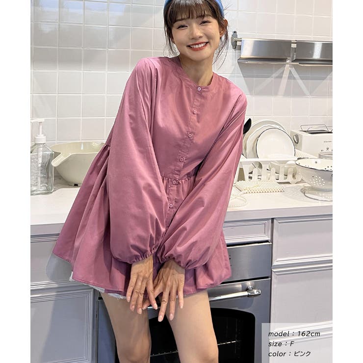 マルチWAY襟付きティアードシャツ | ad thie | 詳細画像7 