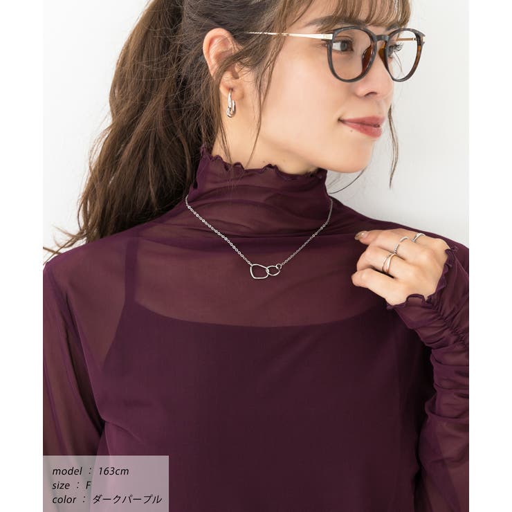 サムホールシアーハイネックロンT | ad thie | 詳細画像11 