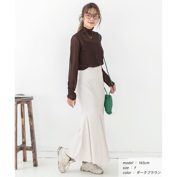 サムホールシアーハイネックロンT | ad thie | 詳細画像13 