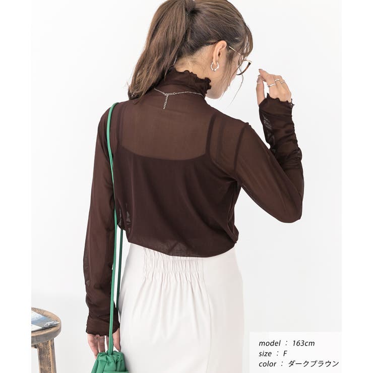 サムホールシアーハイネックロンT | ad thie | 詳細画像14 