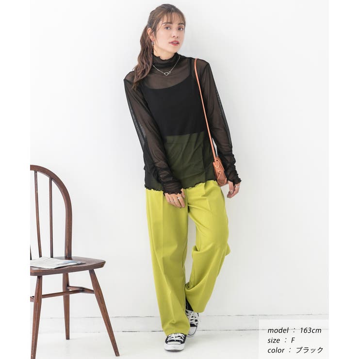 サムホールシアーハイネックロンT | ad thie | 詳細画像16 