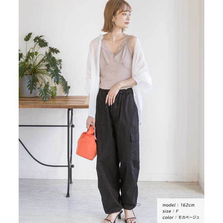 裾メロー・Vネック レースキャミソール | ad thie | 詳細画像20 