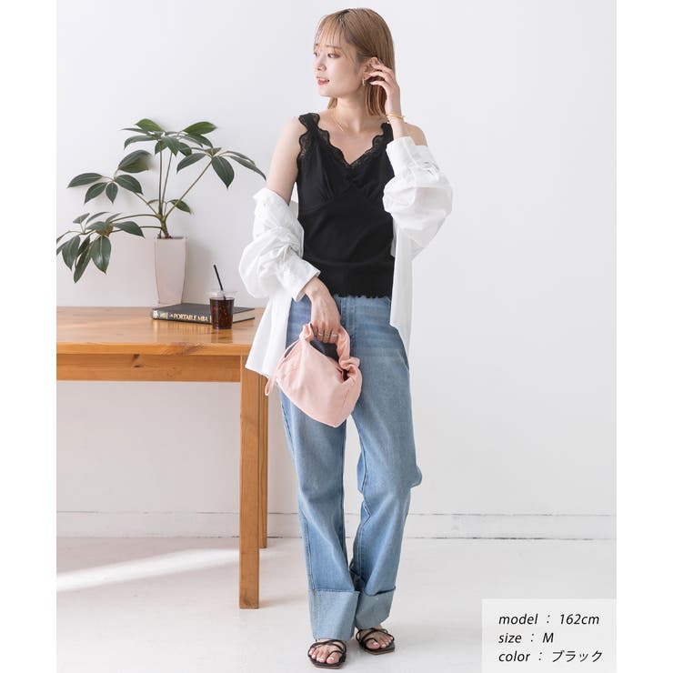 裾メロー・Vネック レースキャミソール | ad thie | 詳細画像8 