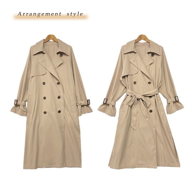 キャンディースリーブ ステンカラー トレンチコート | ad thie | 詳細画像11 