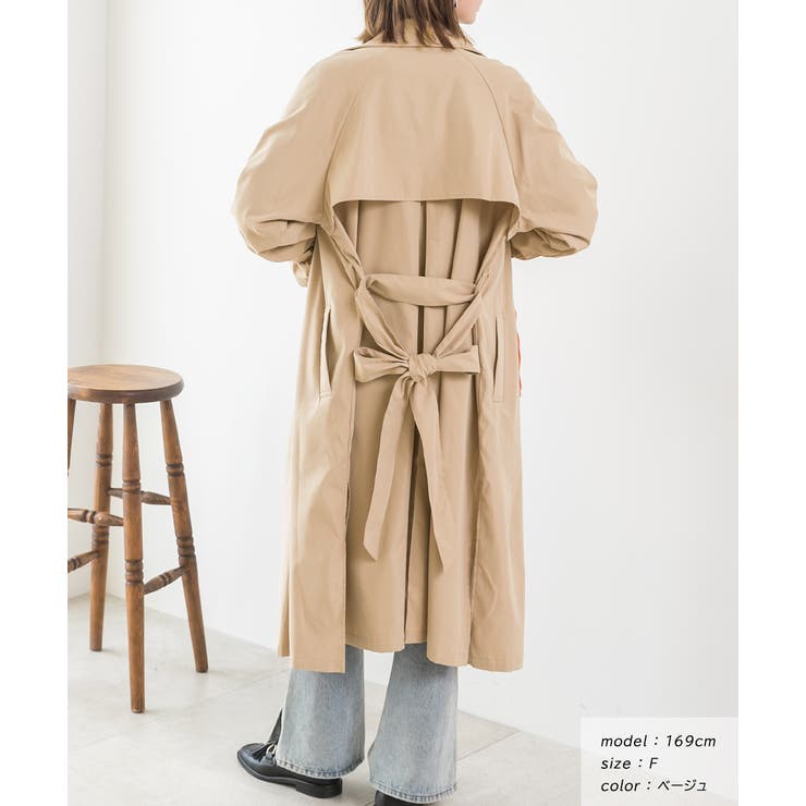 キャンディースリーブ ステンカラー トレンチコート | ad thie | 詳細画像4 
