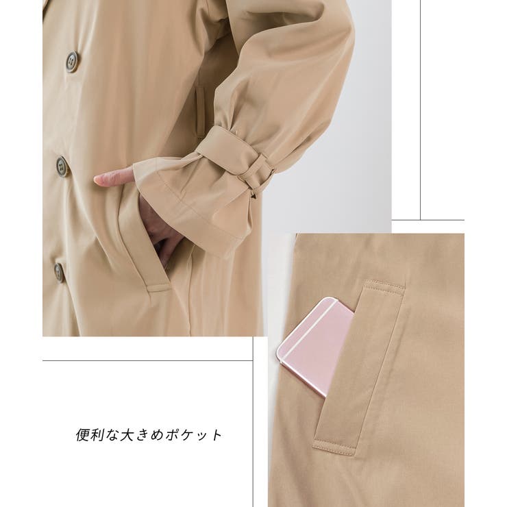 キャンディースリーブ ステンカラー トレンチコート | ad thie | 詳細画像6 