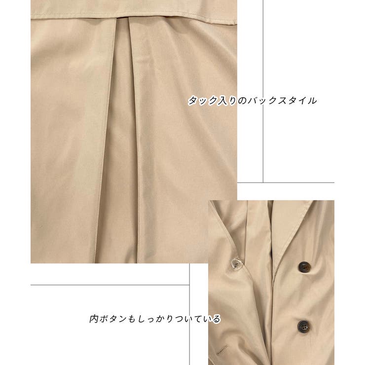 キャンディースリーブ ステンカラー トレンチコート | ad thie | 詳細画像7 
