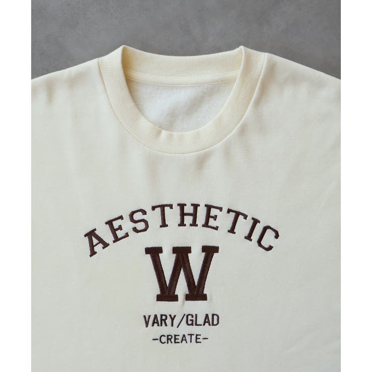 配色ステッチ・刺繍ロゴ 裏起毛BIGプルオーバー | ad thie | 詳細画像31 