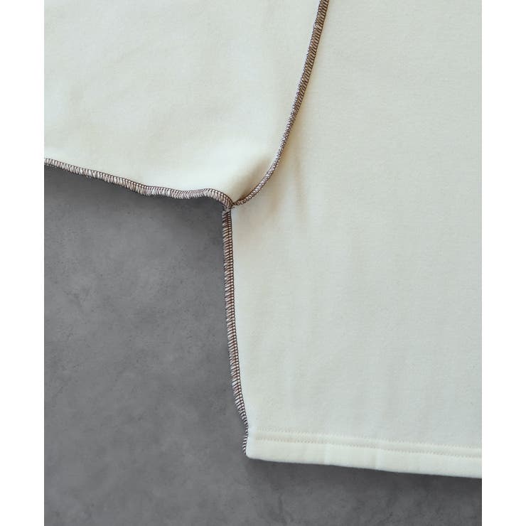 配色ステッチ・刺繍ロゴ 裏起毛BIGプルオーバー | ad thie | 詳細画像32 