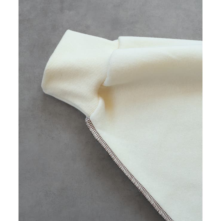 配色ステッチ・刺繍ロゴ 裏起毛BIGプルオーバー | ad thie | 詳細画像33 