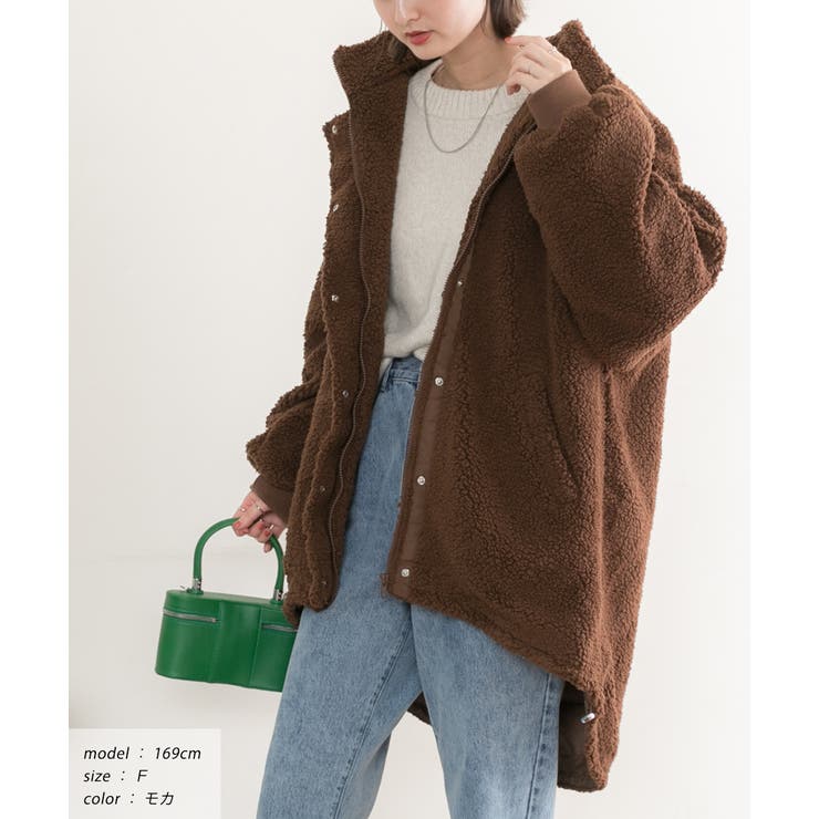 スタンドカラーモンスターボアジャケット | ad thie | 詳細画像5 