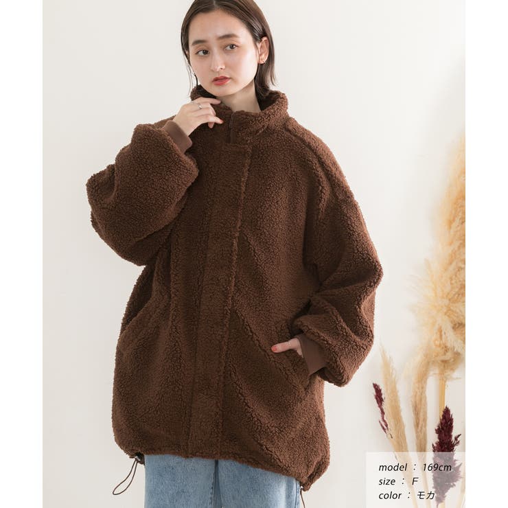 スタンドカラーモンスターボアジャケット | ad thie | 詳細画像6 