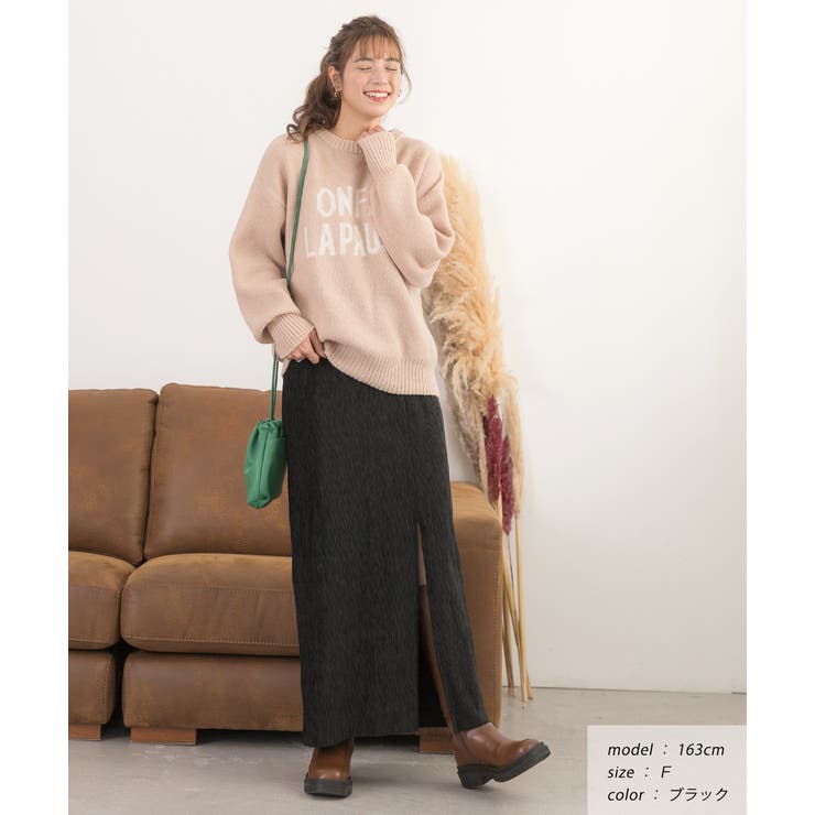 楊柳ベロア Iラインスカート | ad thie | 詳細画像20 