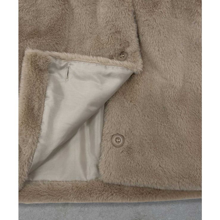 ふわふわソフトタッチ 衿付きエコファージャケット | ad thie | 詳細画像48 