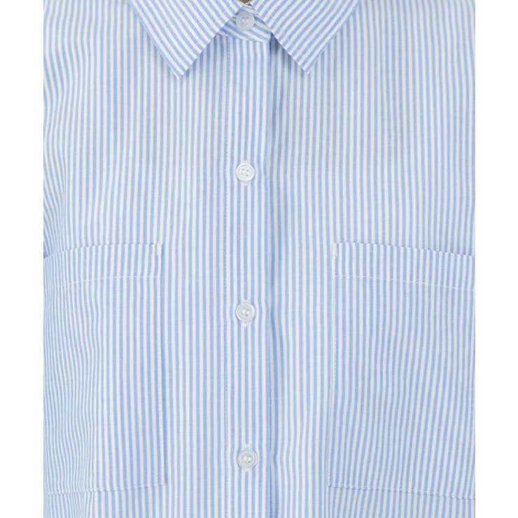 ボリュームスリーブ ポケ付きストライプシャツ | ad thie | 詳細画像69 