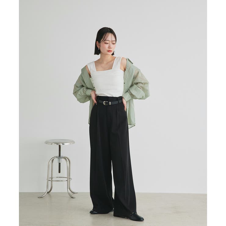 インナーちら見え防止 スクエアネックタンク | ad thie | 詳細画像16 