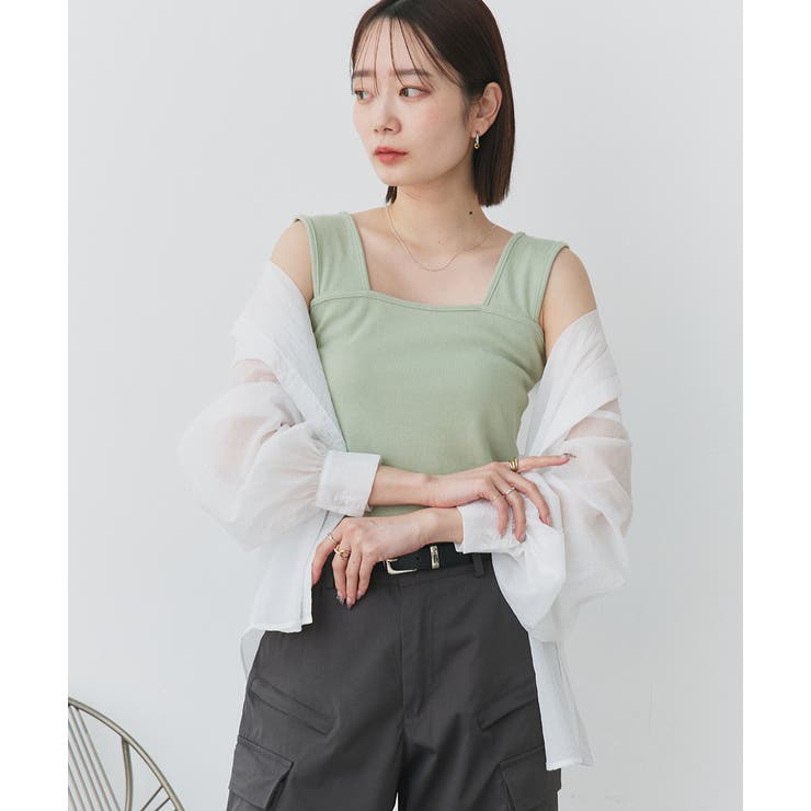 インナーちら見え防止 スクエアネックタンク | ad thie | 詳細画像22 