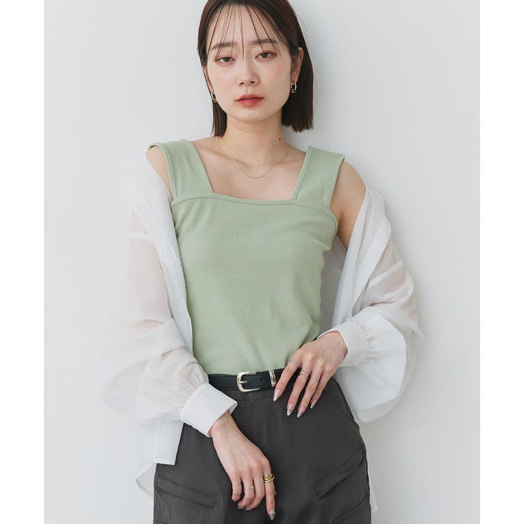 インナーちら見え防止 スクエアネックタンク | ad thie | 詳細画像23 