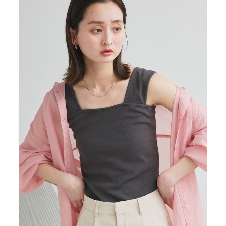 インナーちら見え防止 スクエアネックタンク | ad thie | 詳細画像30 