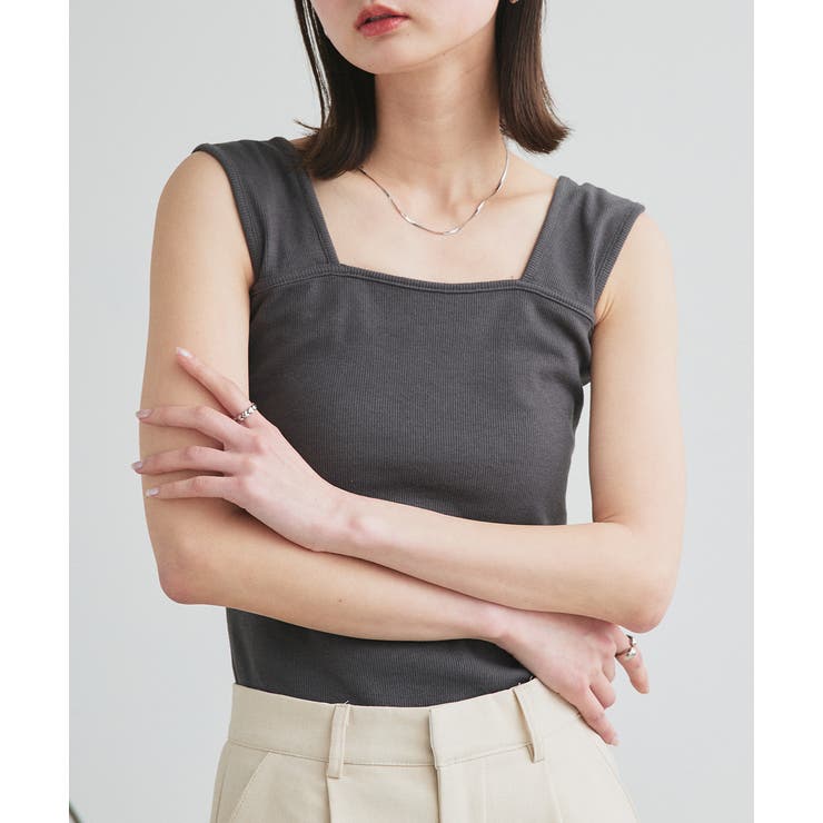 インナーちら見え防止 スクエアネックタンク | ad thie | 詳細画像33 